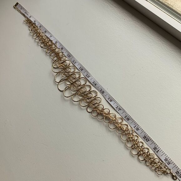 🟢3 items for $20——-STATEMENT necklace graduated links goldtone total length 23” - Picture 5 of 5